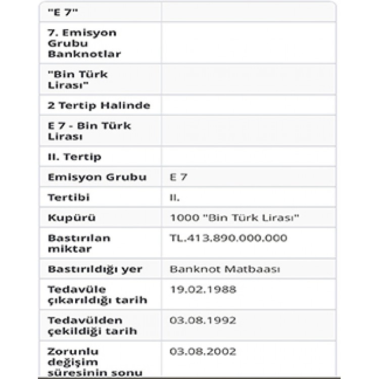 Bin Türk Lirası