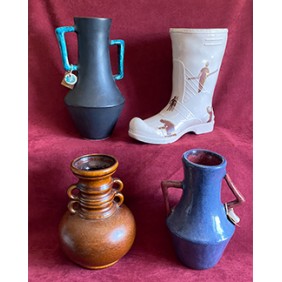 4 lü Seramik Vazo Lotu