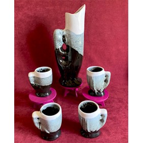 İtalyan Seramik Karaf Takımı